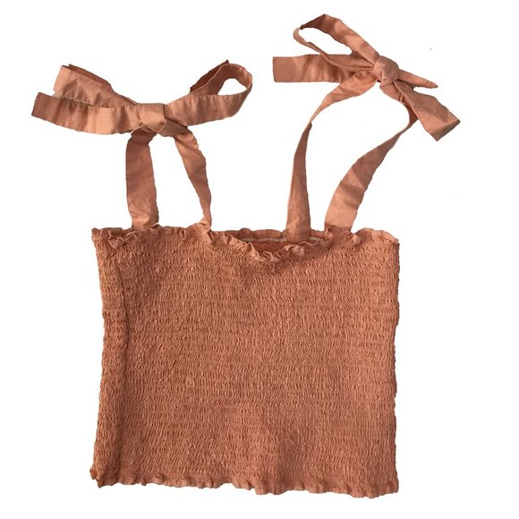 Twik Accent-Bow Smocked Cami - Picture 1 of 5